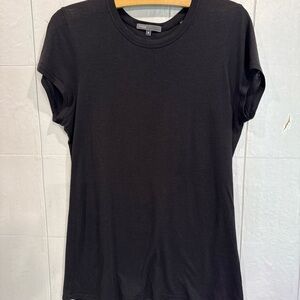 Vince Black Crewneck Pima Cotton Tee